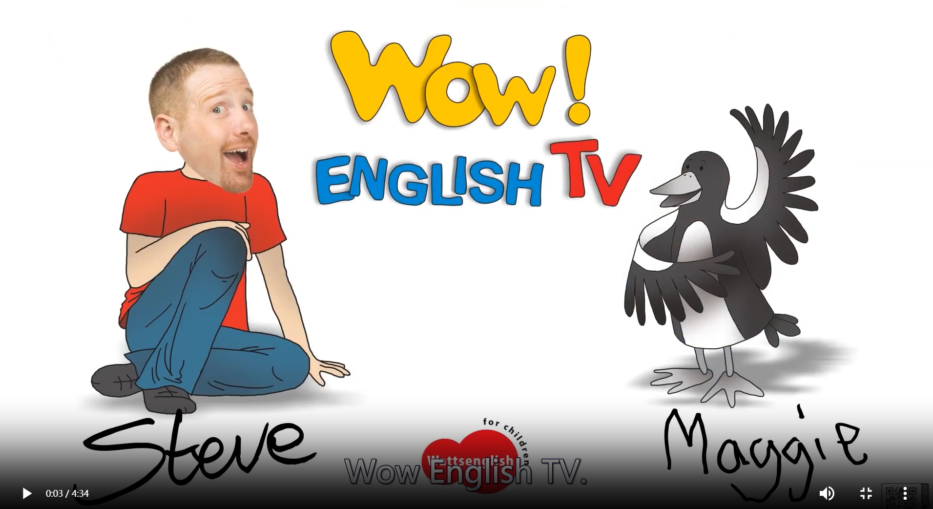 《Steve and Maggie》史提夫和小鸟少儿趣味英语动画视频《Wow English TV》，全457集，永久免费更新，1080P高清视频带英文字幕，百度网盘下载！-晨希少儿英语